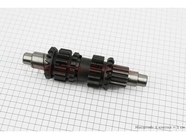 Вал КПП дифференциала Z=16+шестерня 2шт Z=15x16 JR-Q15E, ZS1100