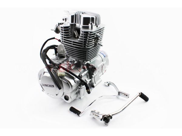 Двигатель мотоциклетный в сборе CG-200cc Viper-ZUBR (вторичный вал длинный - под реверс)
