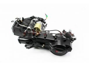 Двигатель скутерный в сборе 150куб (длинный вариатор, короткий вал)