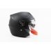 Шлем открытый + откидные очки AK-720 - ЧЕРНЫЙ матовый