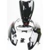 Honda DIO AF-34 пластик - к-кт крашеные 5 деталей (голова под диск. тормоз), ЧЕРНЫЙ
