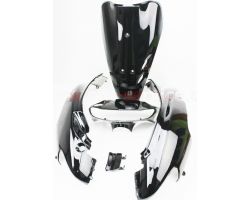 Honda DIO AF-34 пластик - к-кт крашеные 5 деталей (голова под диск. тормоз), ЧЕРНЫЙ