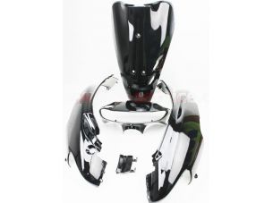 Honda DIO AF-34 пластик - к-кт крашеные 5 деталей (голова под диск. тормоз), ЧЕРНЫЙ