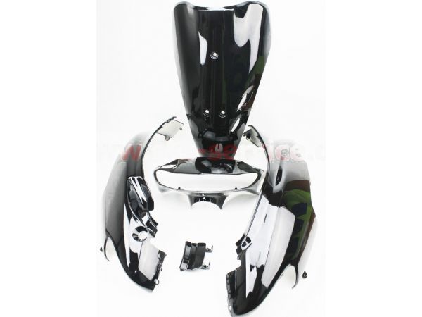 Honda DIO AF-34 пластик - к-кт крашеные 5 деталей (голова под диск. тормоз), ЧЕРНЫЙ