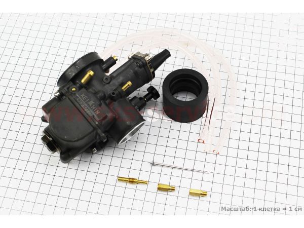 Карбюратор SPORT PWK 30 (d=30mm) с мех. заслонкой, (качественная копия)