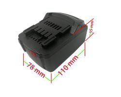 Аккумулятор Li-Ion (индикатор разряда) для инструмента Metabo 18V, 6000mAh 10x18650
