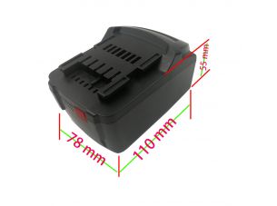 Аккумулятор Li-Ion (индикатор разряда) для инструмента Metabo 18V, 6000mAh 10x18650
