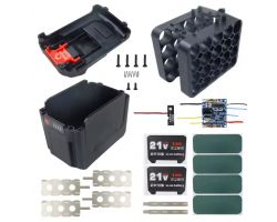 Корпус (набор) для сборки аккумулятора  Makita 21V - 20 элементов, Li-ion тип 18650,  BMS, индикатор заряда