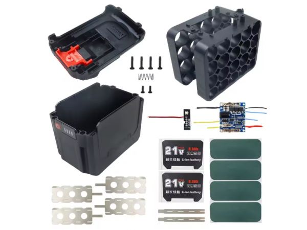 Корпус (набор) для сборки аккумулятора  Makita 21V - 20 элементов, Li-ion тип 18650,  BMS, индикатор заряда