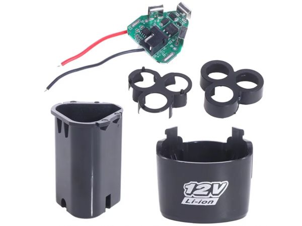 Корпус (набор) для сборки аккумулятора инструмента 12v, 3s1p с платой БМС, Li-Ion 3x18650