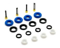 Ремкомплект форсунки Mazda 2.0 SkyActiv-G AY-RKG907 (PE01-13-250B) для Mazda 3, CX-5 — комплект уплотнений Viton/Тефлон (5 в 1)