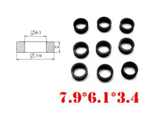 Тефлоновое кольцо форсунки GDI / TSI / FSI (7.9×6.1×3.4 мм) VAG, GM, BMW, Bosch 06H906036G, 12638530, 0261500092