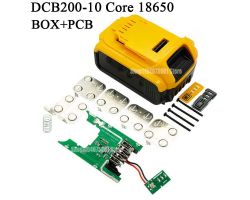 Корпус (набор) для сборки аккумулятора инструмента Dewalt  18-21v, 5s2p DCB200 с платой Li-Ion 10x18650