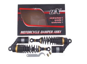 Амортизаторы (пара)   Delta   330mm, газомасляные   (черные)   KOMATCU   (mod.A)