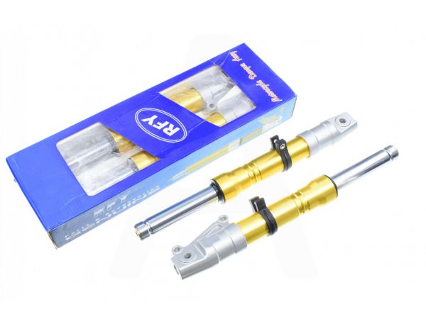 Перья вилки   Honda DIO   (дисковый тормоз, гидравлические)   (золотистые)   KOMATCU   (mod.A)