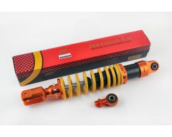Амортизатор универсальный (+ переходник)   350mm, тюнинговый   (оранжево-желтый)   NDT