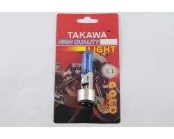Лампа BA20D (2 уса)   12V 18W/18W   (супер белая)   (блистер)   TAKAWA   (mod:A)