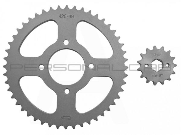 Звезды трансмиссии (пара)   Zongshen ZS125J   428-15T + 428-48T   (TM SP)   EVO