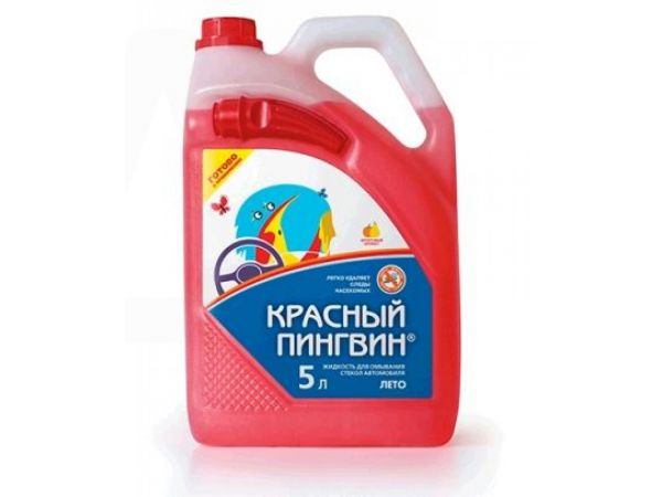 Жидкость для омывания стекол автомобиля 5л.   Красный Пингвин   (ЛЕТО)   (50014)  (#VERYLUBE)