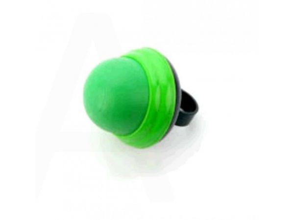 Сигнал велосипедный воздушный   кнопка (силикон, черно-зеленый)   VELL