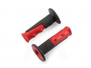 Ручки руля велосипедные (черные с красным)   YKX