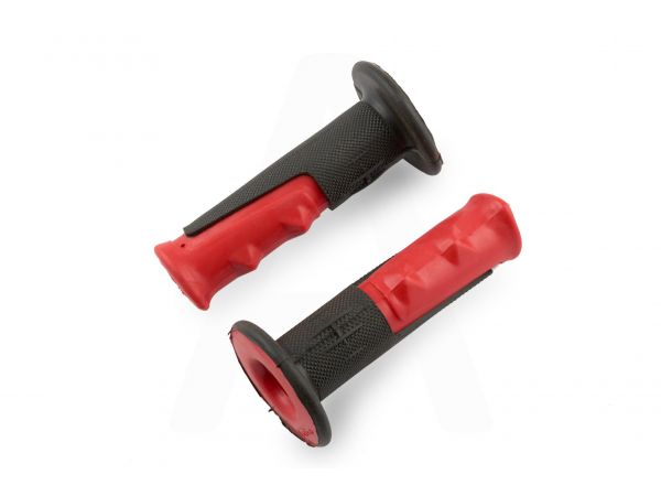 Ручки руля велосипедные (черные с красным)   YKX