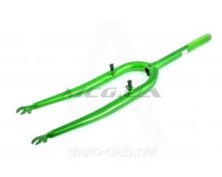 Вилка велосипедная жесткая   (c креплением V-brake, 26)   (зеленая)   DS