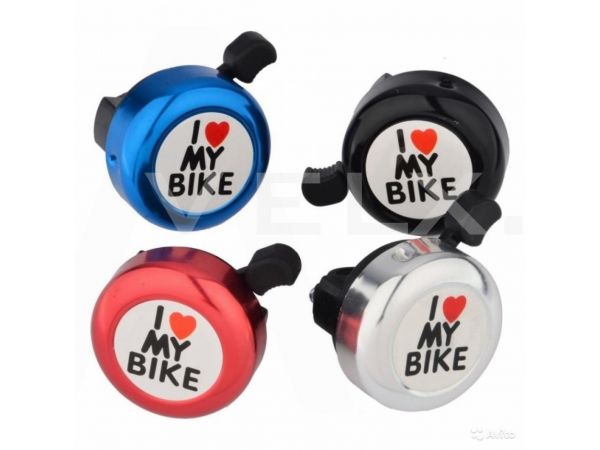 Звонок велосипедный   (I LOVE MI BIKE)   (цвет в ассортименте)   (mod:B278/4A)   YKX   (mod.A)