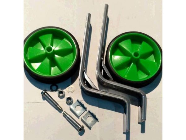 Колеса боковые опорные велосипеда   (пластик) (12-20)   (зеленые)   YKX
