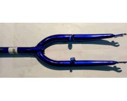 Вилка велосипедная жесткая   (c креплением V-brake, 20)   (синяя)   DS