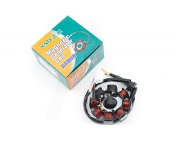 Статор генератора   4T GY6 50   (6+2 катушек, 4 контакта)   YAD