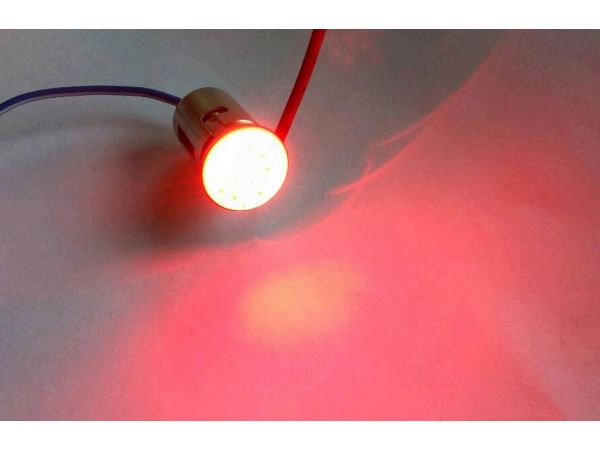 Лампа диодная S25 (поворот, габарит)   (одноконтактная, 10 диодов, красная)   GJCT