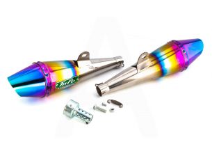Глушитель (тюнинг)   340mm   (нержавейка, сопло, радуга, прямоток mod:1)   118
