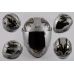 Шлем-интеграл   (mod:B-500) (size:XL, черно-серый, зеркальный визор, DARK ANGEL)   BEON
