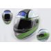 Шлем-интеграл   (mod:550) (premium class) (size:XL, бело-зеленый)   KOJI