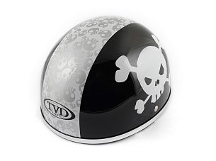 Шлем-каска   (mod:Skull) (size:L, черно-белый)   TVD