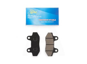 Колодки тормозные (диск)   4T GY6 50-150   (RACE/STORM, под двухпоршневой суппорт, черные)   KOMATCU