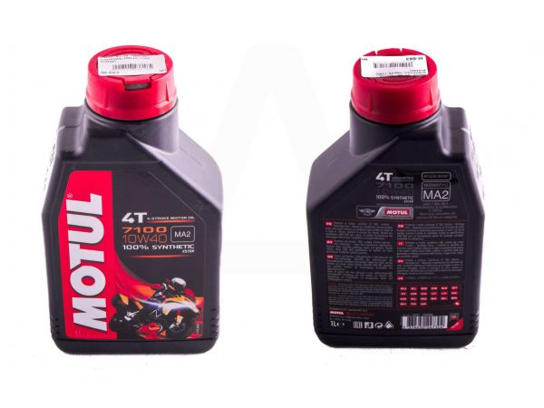 Масло   4T, 1л   (синтетика, 10W-40, 7100, API SL/SJ/SH/SG)   MOTUL   (#104091)