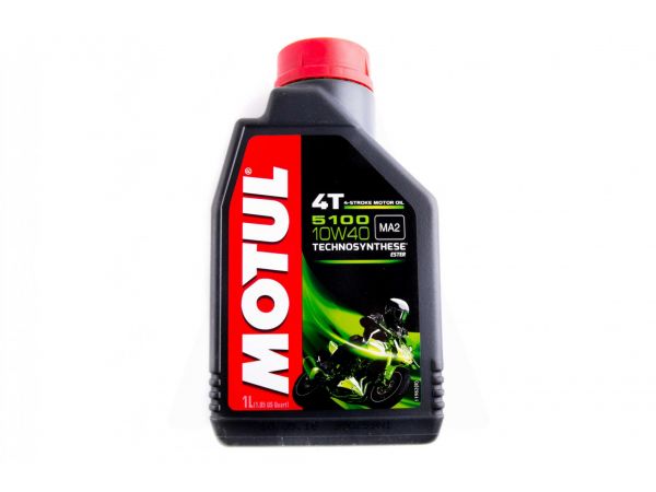 Масло   4T, 1л   (полусинтетика, 10W-40, 5100, API SL/SJ/SH/SG)   MOTUL   (#104066)