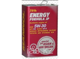 Масло автомобильное, 1л   ж/б   (SAE 5W-30, синтетика, Energy Formula JP API SL)   MANNOL