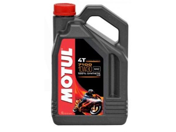 Масло   4T, 4л   (синтетика, 10W-30, 7100, API SL/SJ/SH/SG)   MOTUL   (#104090)