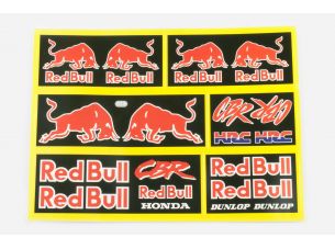 Наклейки (набор)   логотип   RED BULL   (22х15см)   (#5880)