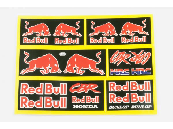 Наклейки (набор)   логотип   RED BULL   (22х15см)   (#5880)