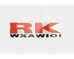 Наклейка   логотип   RK   (17х6см)   (#6872)