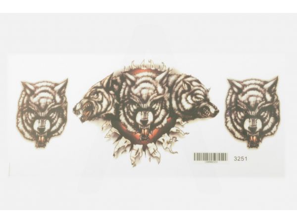 Наклейки (набор)   WOLF   (34х16см)   (#3251)