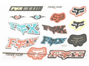 Наклейки (набор)   спонсор   FOX   (27х20см)   (#0037)