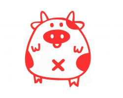 Наклейка   декор   PIG   (красная)   (#HQ5)