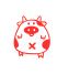 Наклейка   декор   PIG   (красная)   (#HQ5)