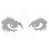 Наклейка   декор   EYES   (18х6см, серая)   (#HQ5)