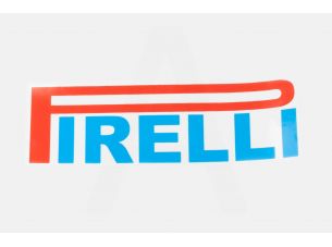 Наклейка   логотип   PIRELLI   (23х7см, белая)   (#0336)